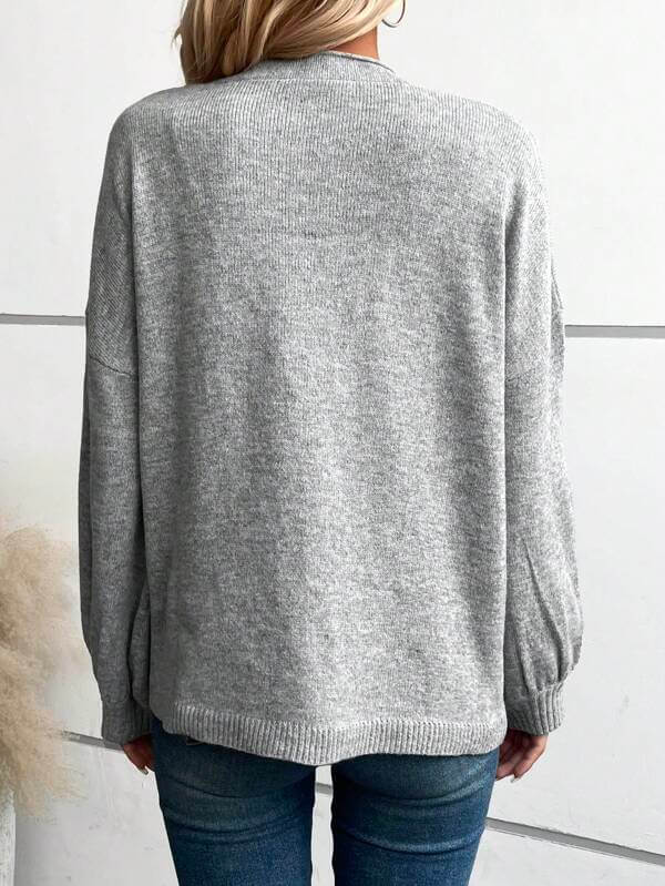 Chic Long Sleeve Plain Sweater | SedonaVista