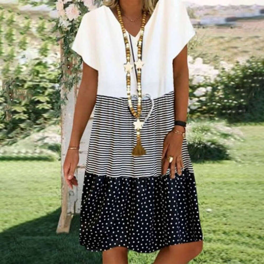 Trendy Short Sleeve Print Mini Dress | SedonaVista