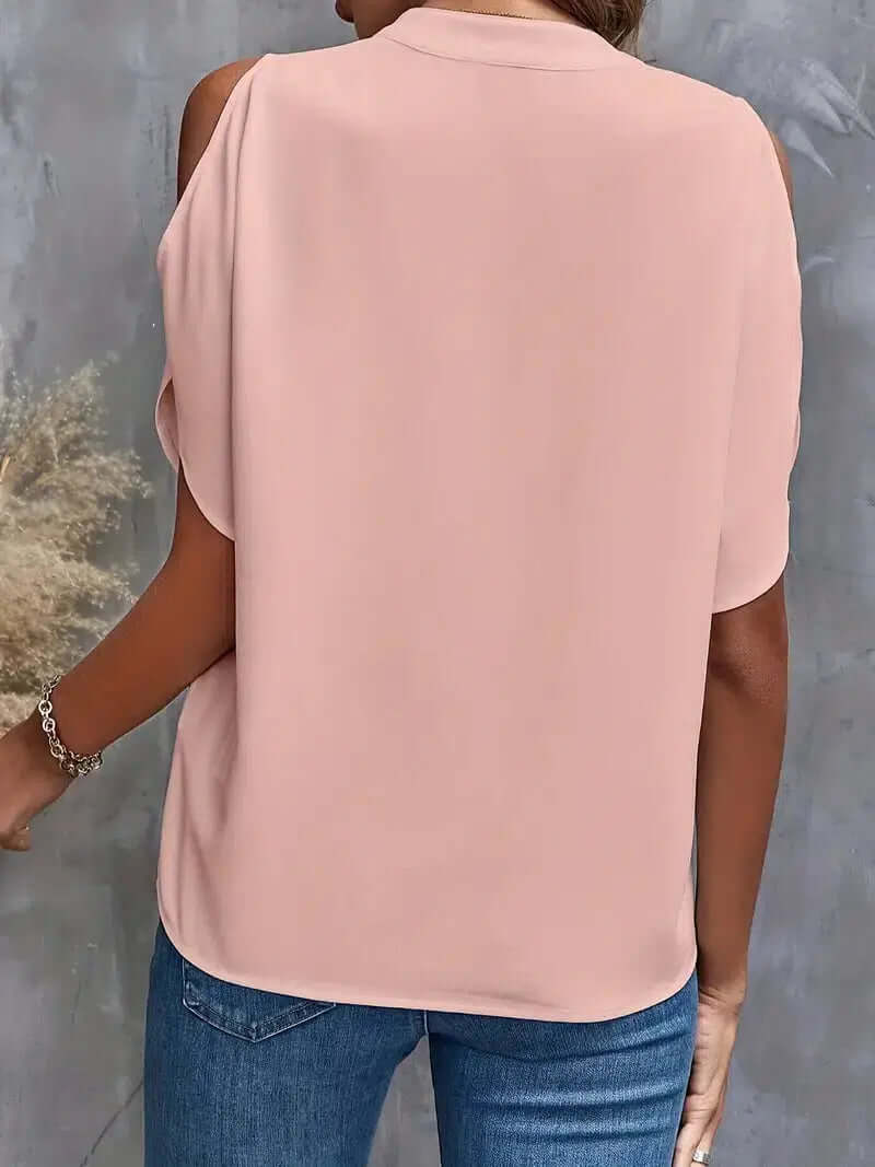 Pink Plain Short Sleeve Top | SedonaVista